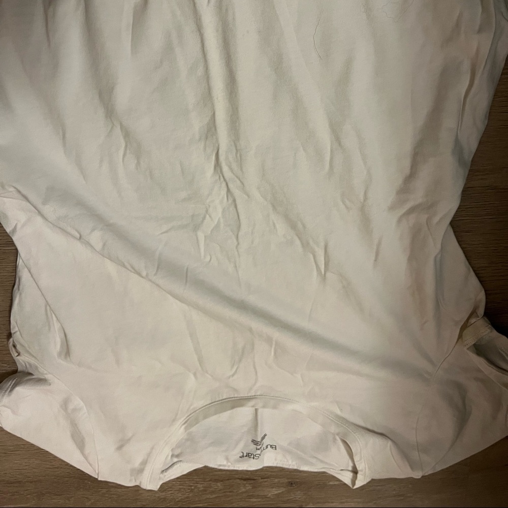 Plain, white, bumpstart maternity shirt medium sized.